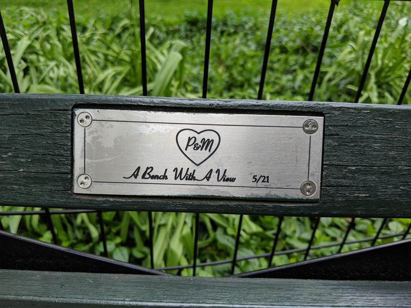 I saw this bench in Central Park