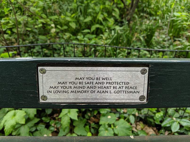 I saw this bench in Central Park