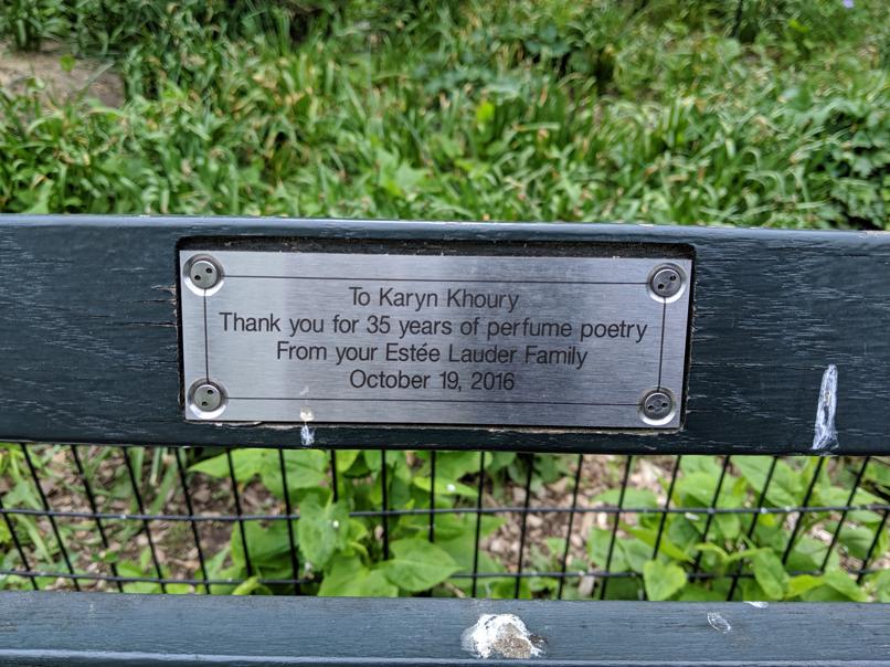 I saw this bench in Central Park