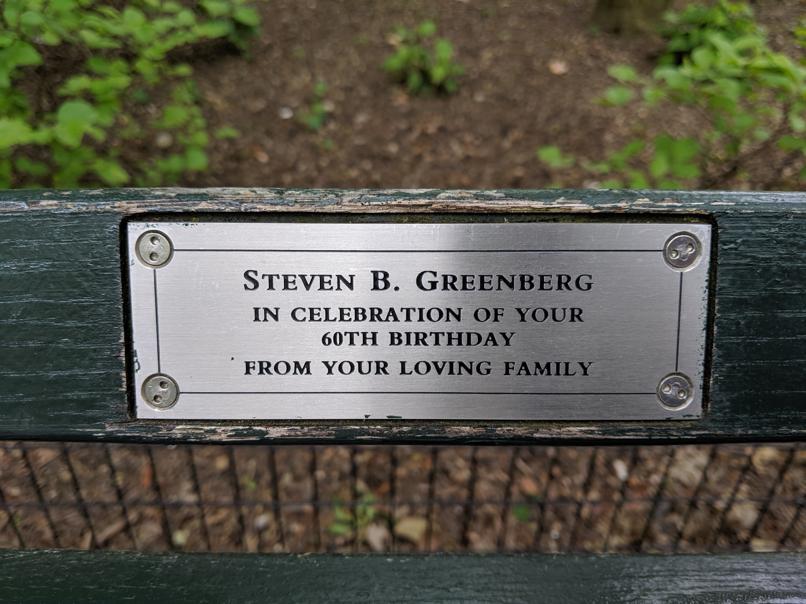 I saw this bench in Central Park