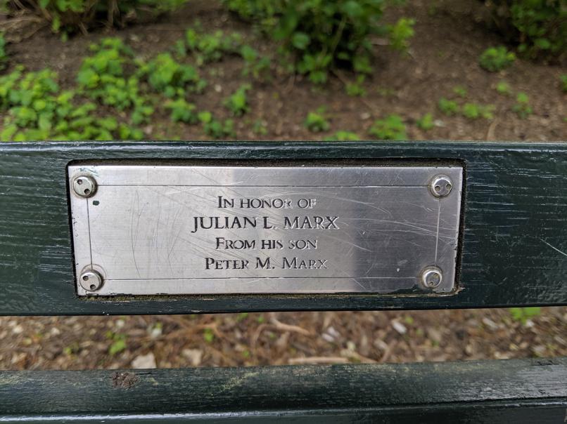 I saw this bench in Central Park