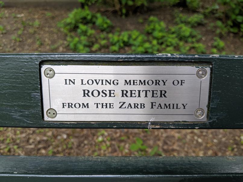 I saw this bench in Central Park