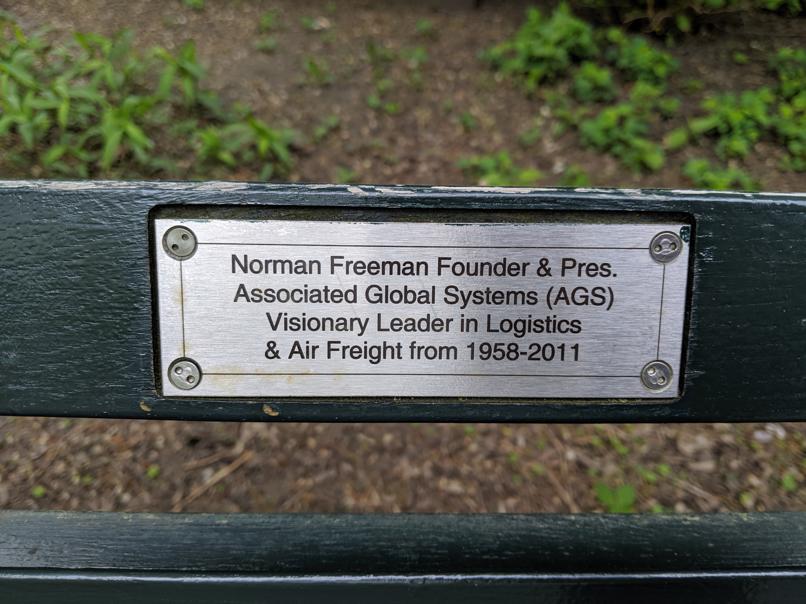 I saw this bench in Central Park