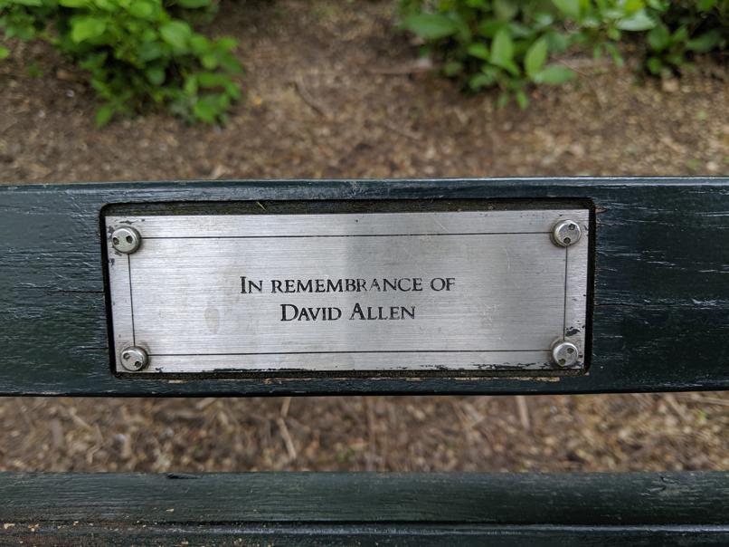 I saw this bench in Central Park