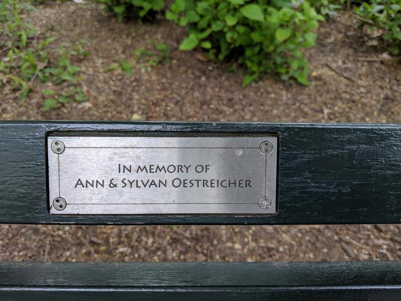 I saw this bench in Central Park