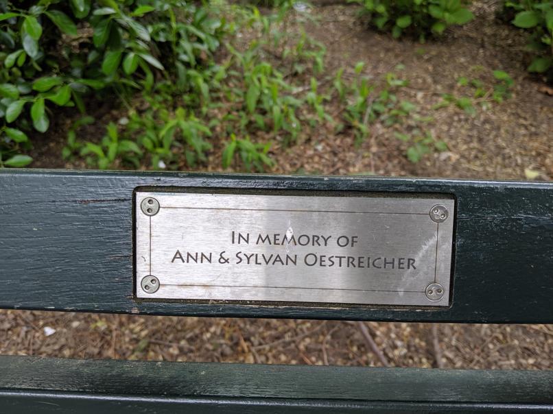 I saw this bench in Central Park