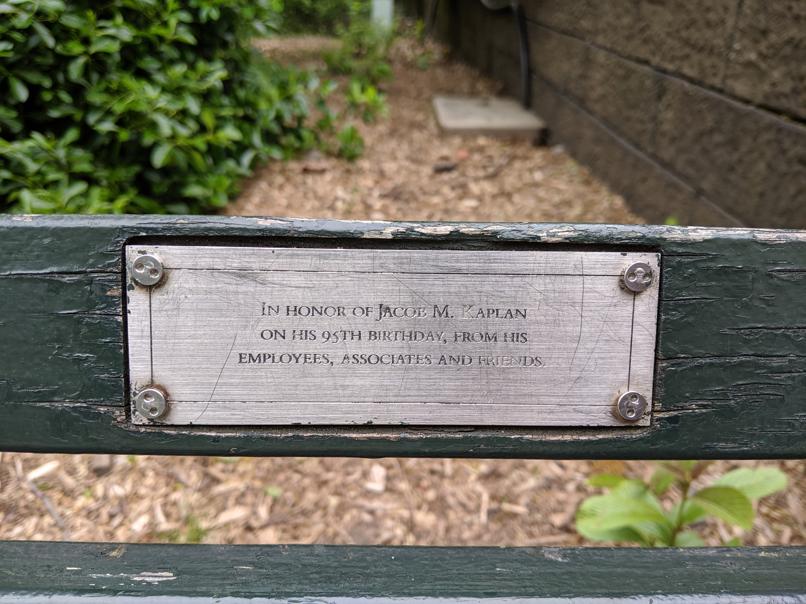 I saw this bench in Central Park