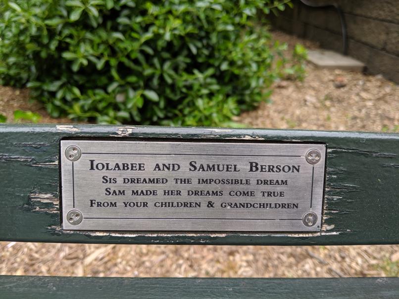 I saw this bench in Central Park