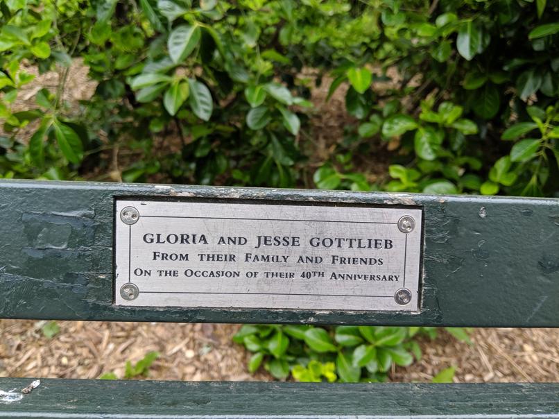 I saw this bench in Central Park