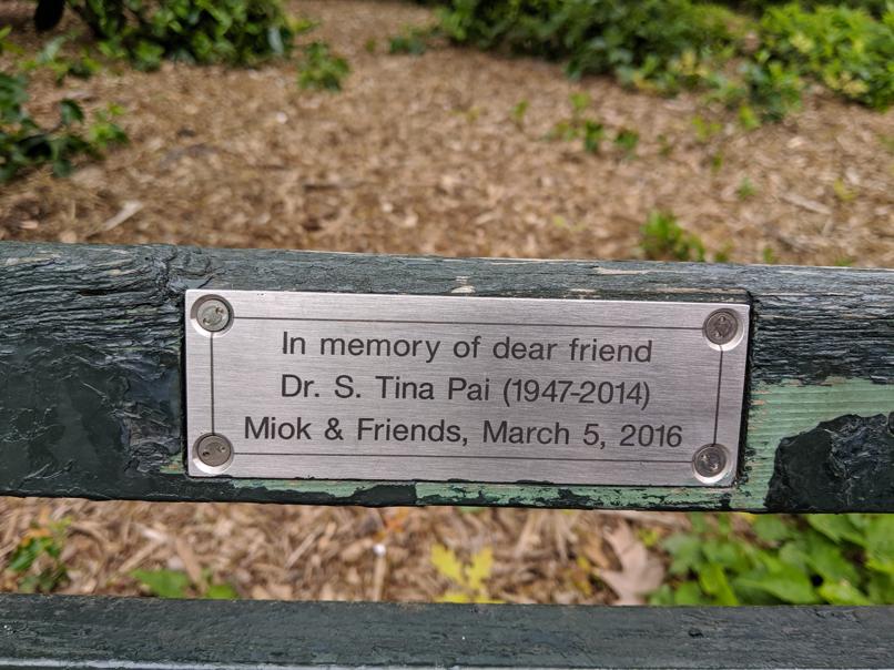 I saw this bench in Central Park