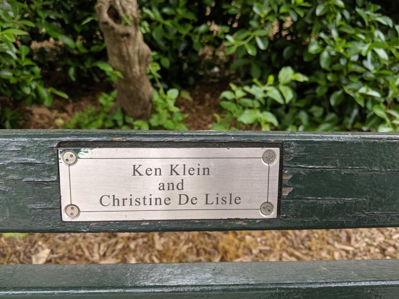 I saw this bench in Central Park