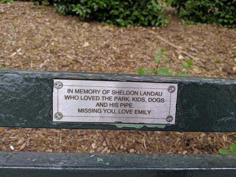 I saw this bench in Central Park