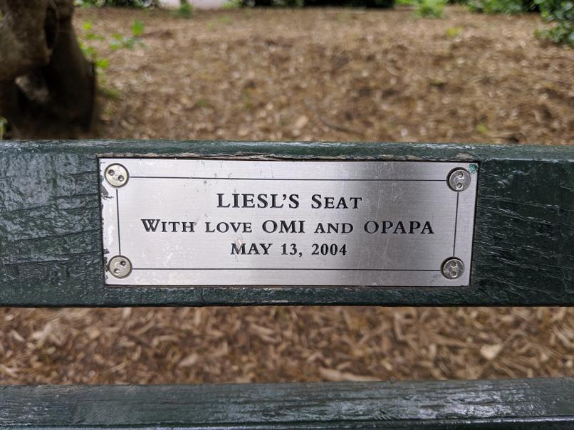 I saw this bench in Central Park