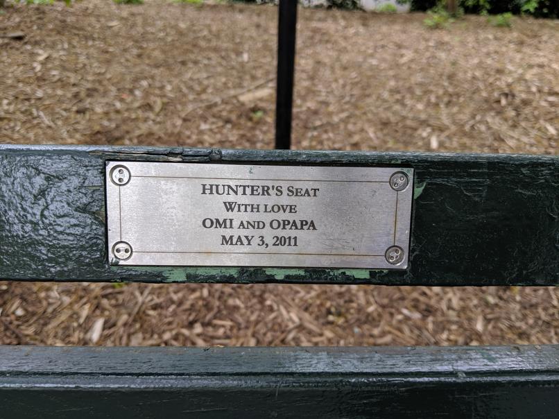 I saw this bench in Central Park