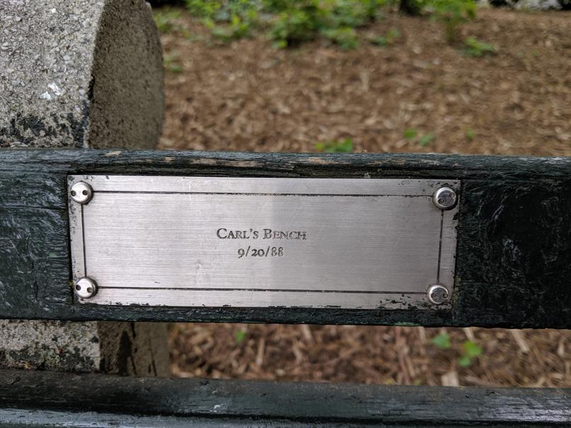 I saw this bench in Central Park