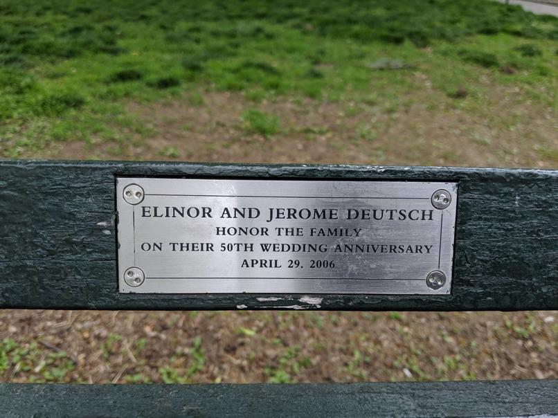 I saw this bench in Central Park