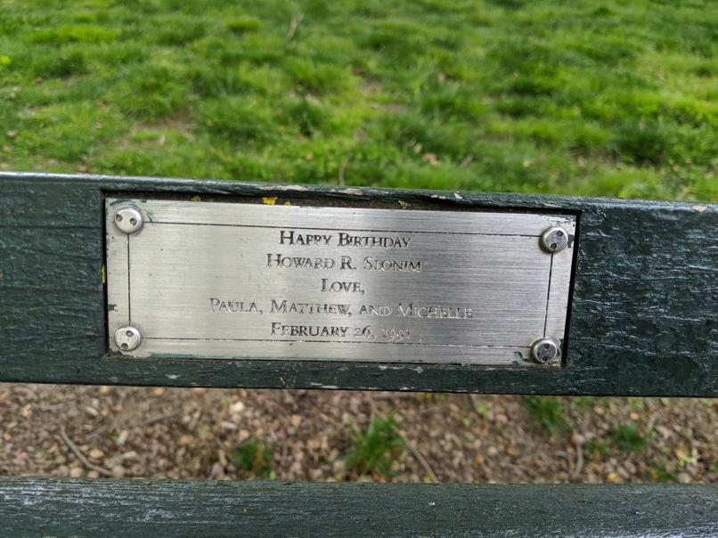 I saw this bench in Central Park