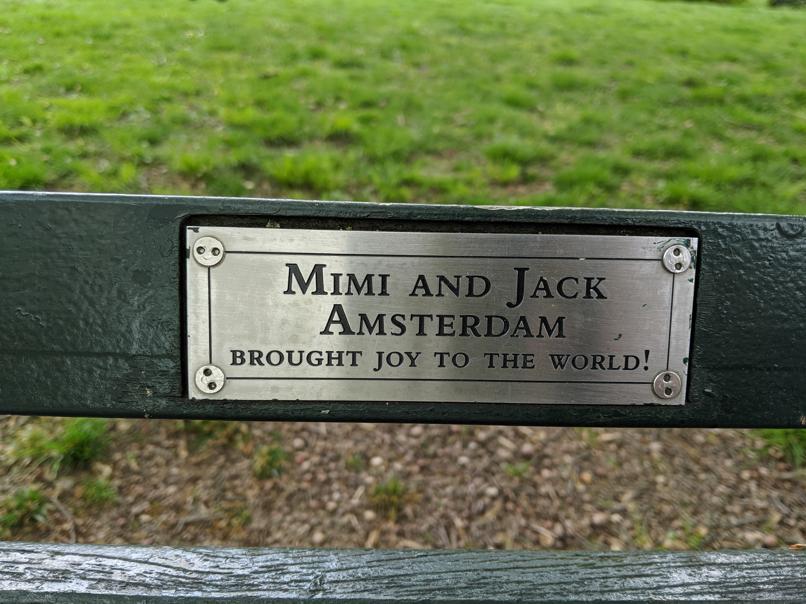 I saw this bench in Central Park