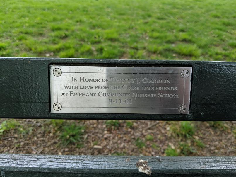 I saw this bench in Central Park