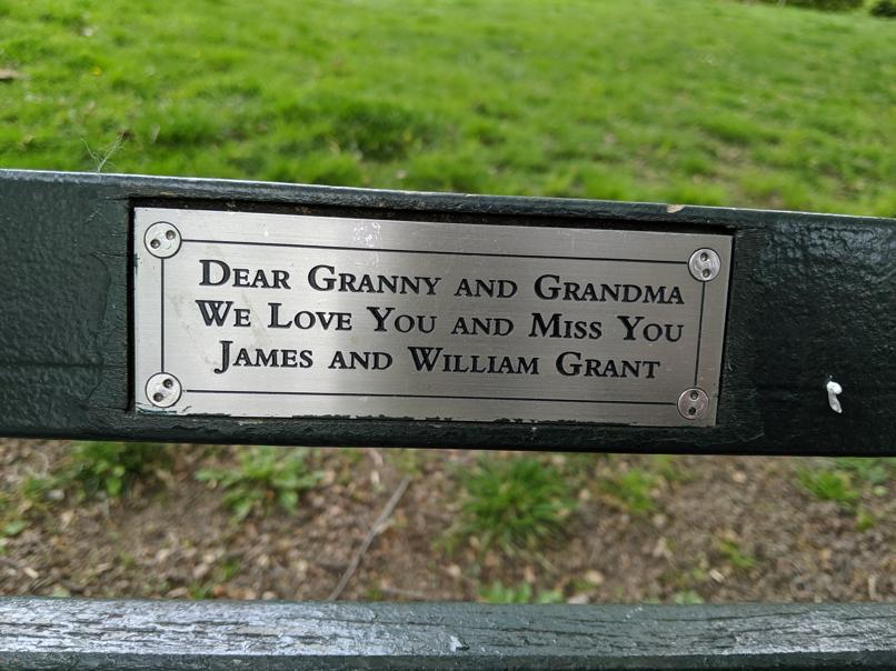 I saw this bench in Central Park