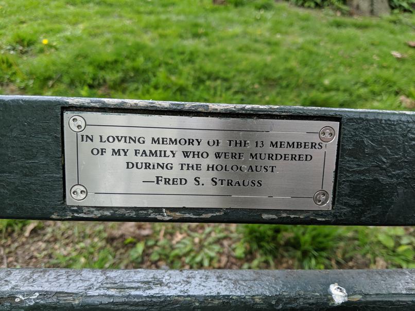 I saw this bench in Central Park