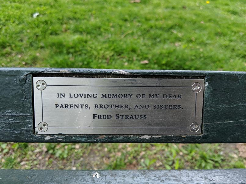 I saw this bench in Central Park