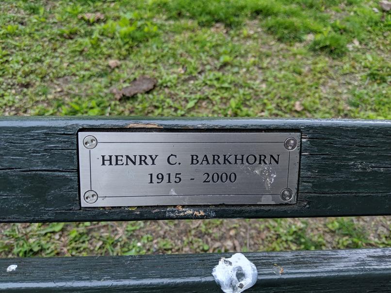 I saw this bench in Central Park