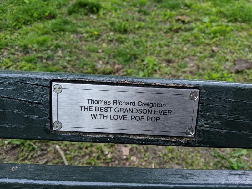 I saw this bench in Central Park