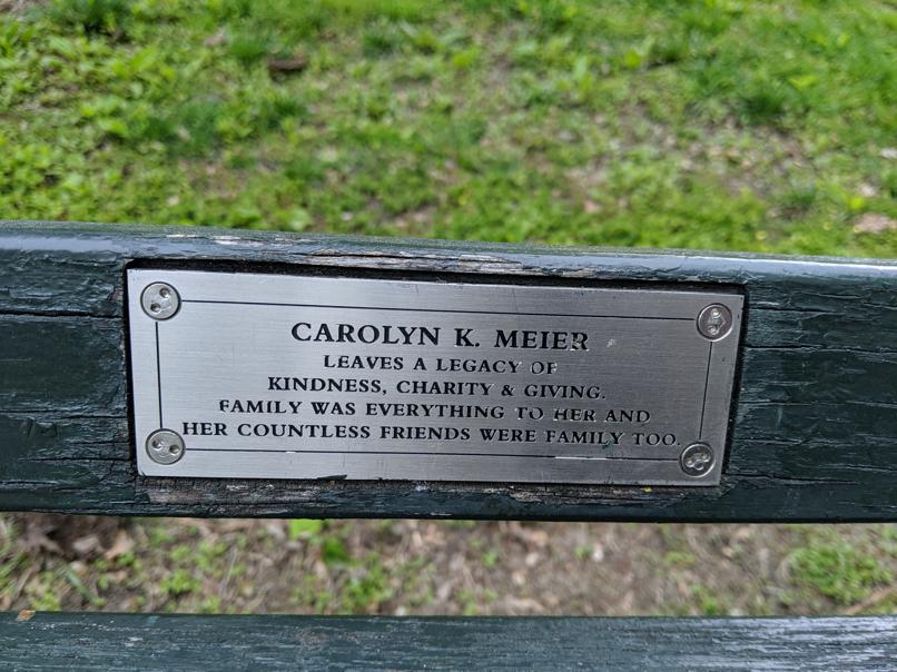 I saw this bench in Central Park