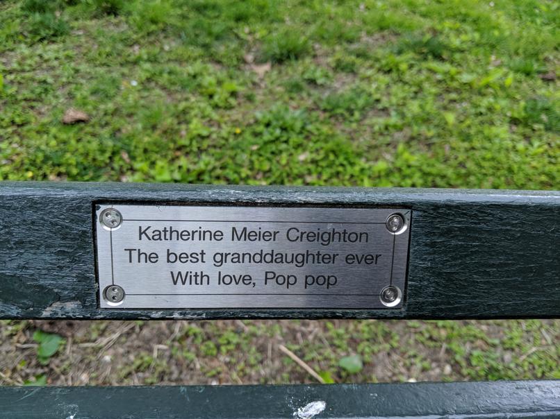 I saw this bench in Central Park