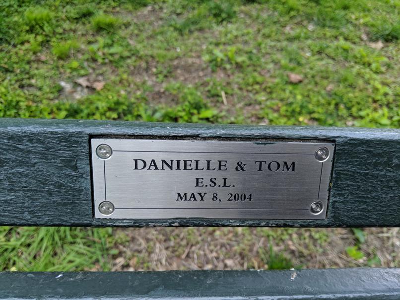 I saw this bench in Central Park