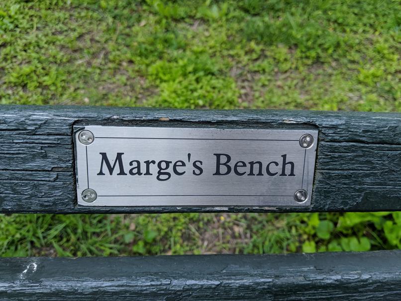 I saw this bench in Central Park