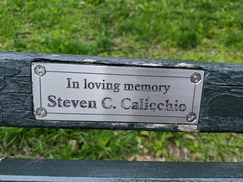 I saw this bench in Central Park