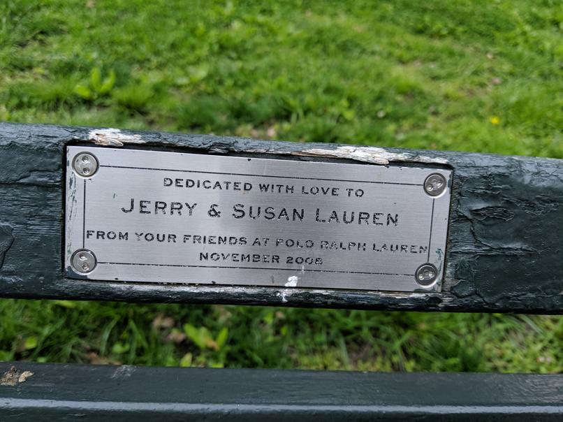 I saw this bench in Central Park