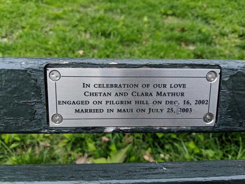 I saw this bench in Central Park