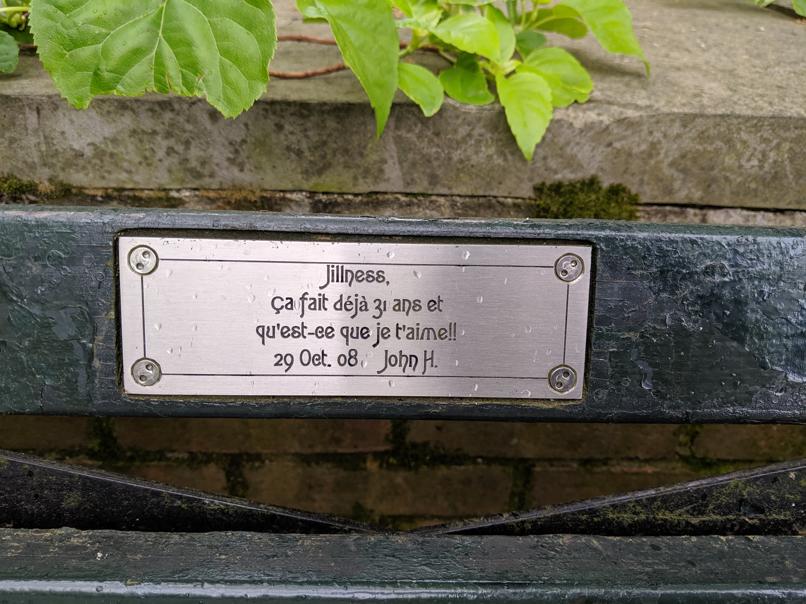 I saw this bench in Central Park