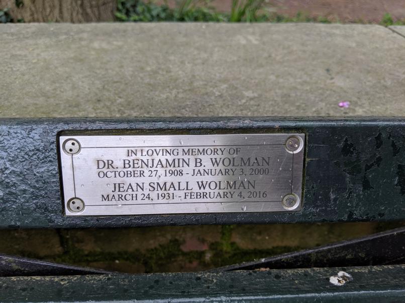 I saw this bench in Central Park