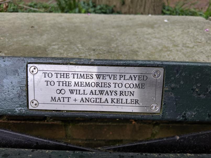 I saw this bench in Central Park