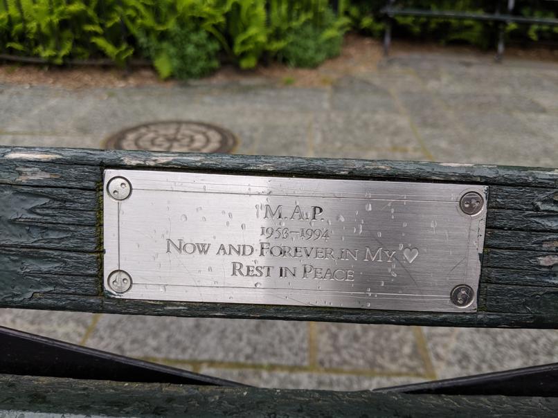 I saw this bench in Central Park