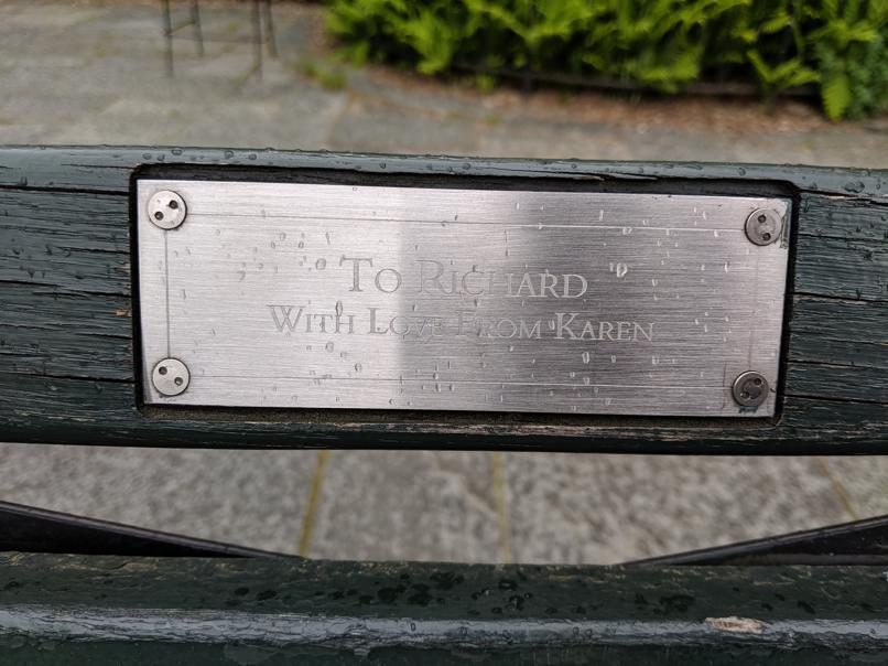 I saw this bench in Central Park