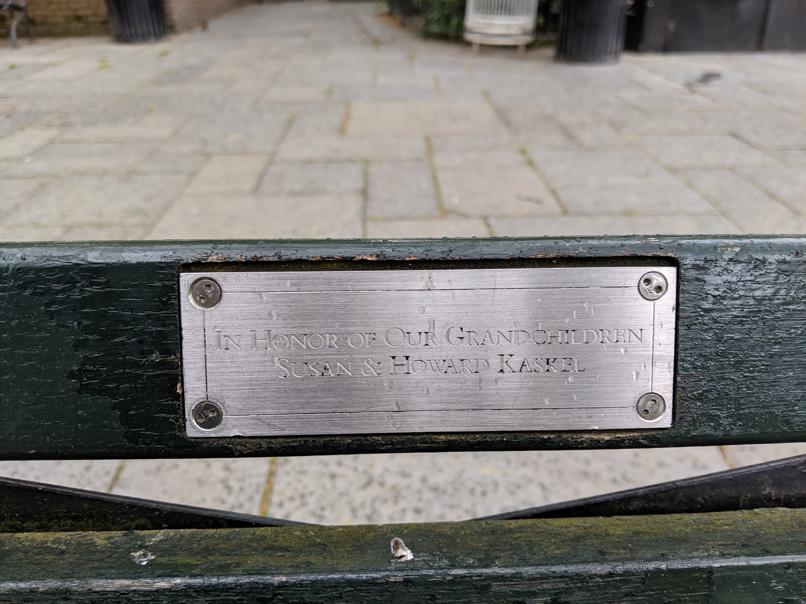 I saw this bench in Central Park