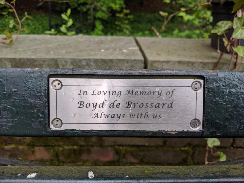 I saw this bench in Central Park