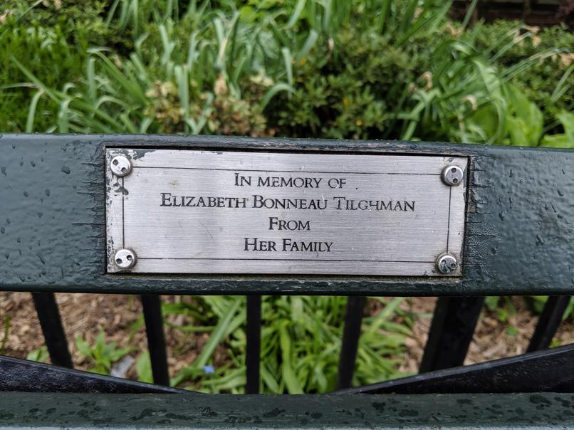 I saw this bench in Central Park