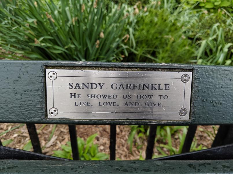 I saw this bench in Central Park