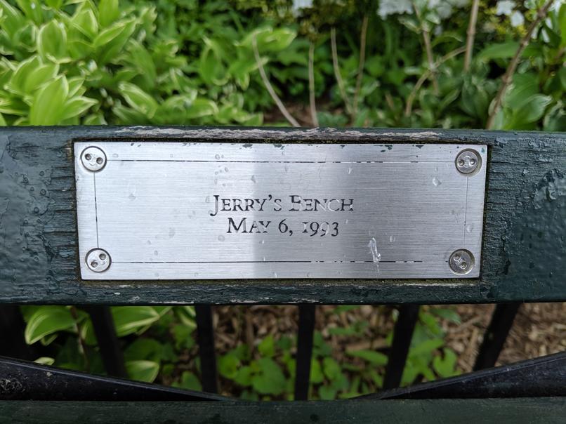 I saw this bench in Central Park