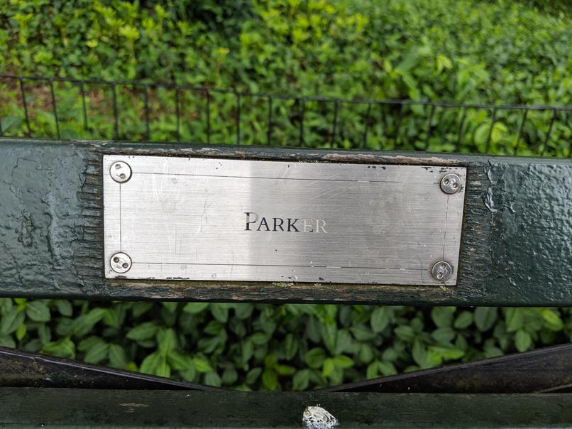 I saw this bench in Central Park