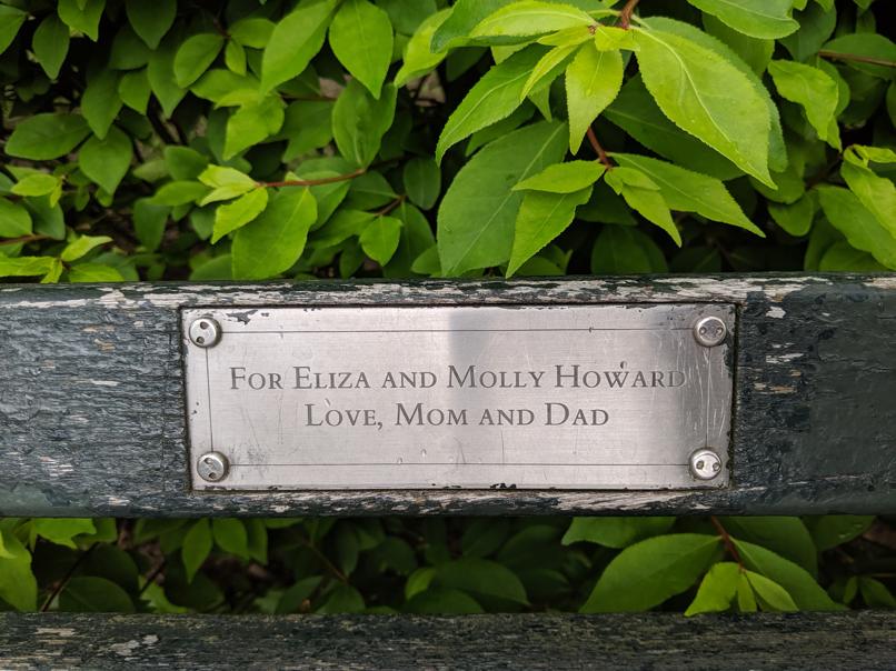 I saw this bench in Central Park