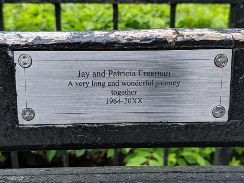 I saw this bench in Central Park