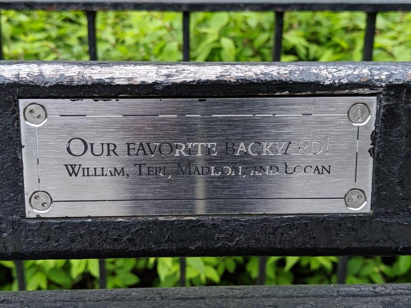 I saw this bench in Central Park