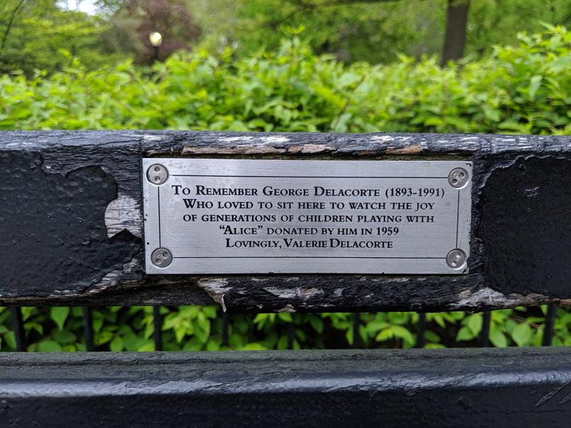 I saw this bench in Central Park